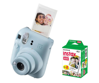Aparat natychmiastowy Fujifilm Instax Mini 12 niebieski + wkłady (20 zdjęć)